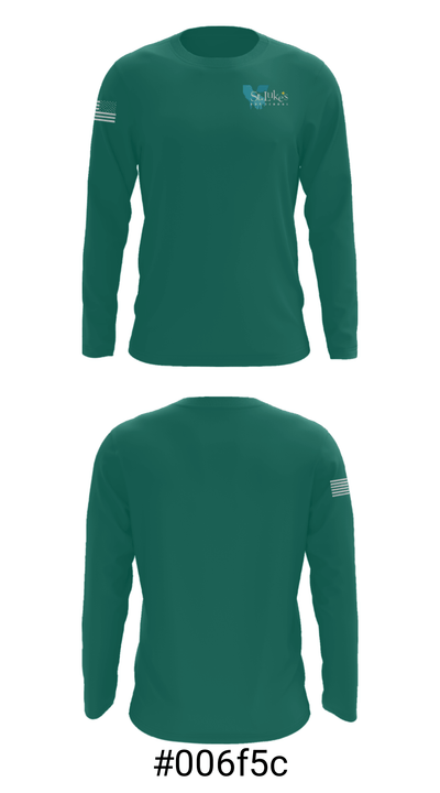 St Luke's Day School 89376339 Long Sleeve Performance Shirt - 18