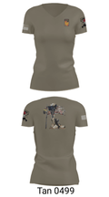 18th FA BDE Airborne 33985132 Women's Short Sleeve V-neck Shirt - 36