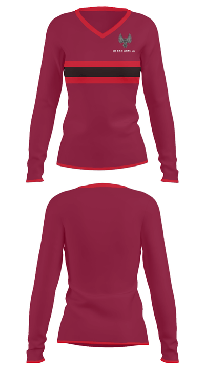 Design Roofing LLC 4442917 Women's Long Sleeve V-neck Shirt - 24