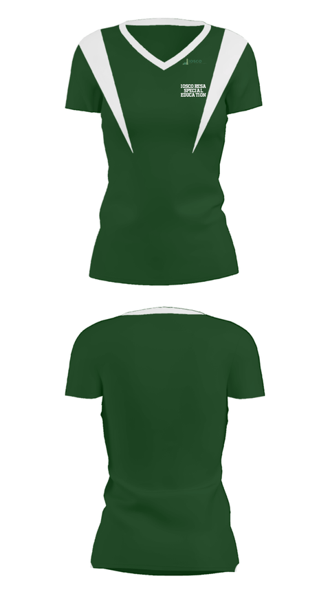 Women's Short Sleeve Vneck Shirt, IOSCO RESA Special Education, Spirit Store, Teamtime, Team time, sublimation, custom sports apparel, team uniforms, spirit wear, spiritwear, sports uniforms, custom shirts, team store, custom team store, fundraiser sports, apparel fundraiser