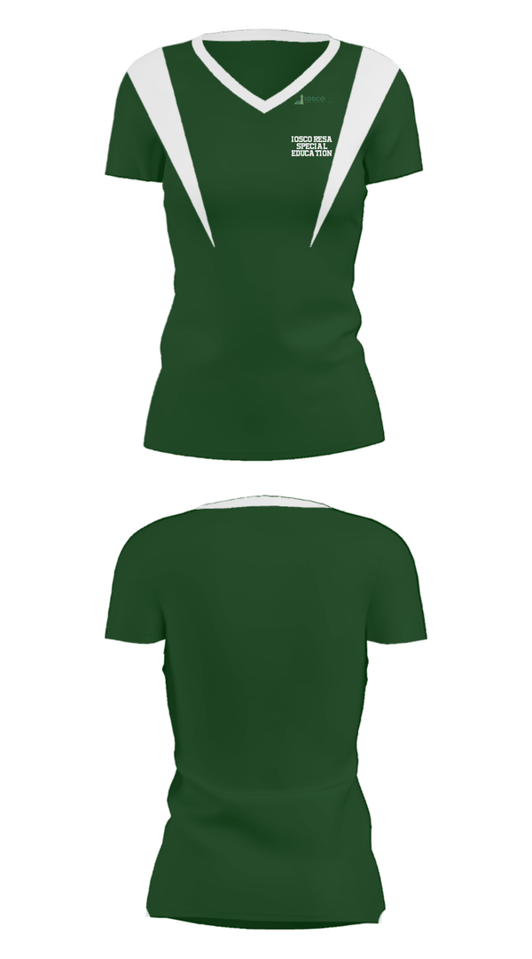 Women's Short Sleeve Vneck Shirt, IOSCO RESA Special Education, Spirit Store, Teamtime, Team time, sublimation, custom sports apparel, team uniforms, spirit wear, spiritwear, sports uniforms, custom shirts, team store, custom team store, fundraiser sports, apparel fundraiser