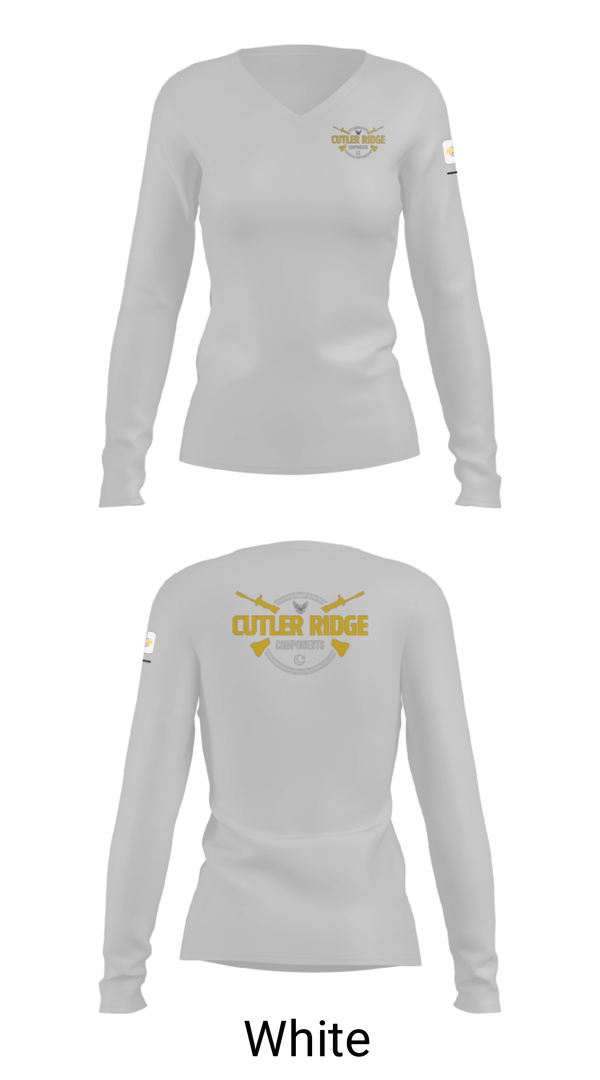Women's Long Sleeve Vneck Shirt, Cutler Ridge Components, , Teamtime, Team time, sublimation, custom sports apparel, team uniforms, spirit wear, spiritwear, sports uniforms, custom shirts, team store, custom team store, fundraiser sports, apparel fundraiser