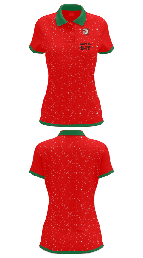 Women's Short Sleeve Performance Polo, Campbell High School Basketball, Men's Basketball, Teamtime, Team time, sublimation, custom sports apparel, team uniforms, spirit wear, spiritwear, sports uniforms, custom shirts, team store, custom team store, fundraiser sports, apparel fundraiser