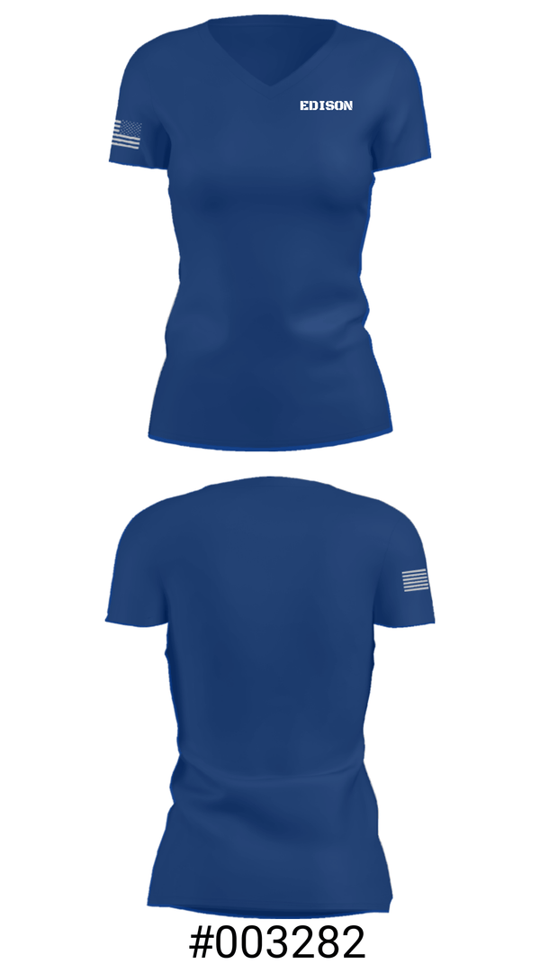 Women's Short Sleeve Vneck Shirt, EDISON, Wrestling, Teamtime, Team time, sublimation, custom sports apparel, team uniforms, spirit wear, spiritwear, sports uniforms, custom shirts, team store, custom team store, fundraiser sports, apparel fundraiser