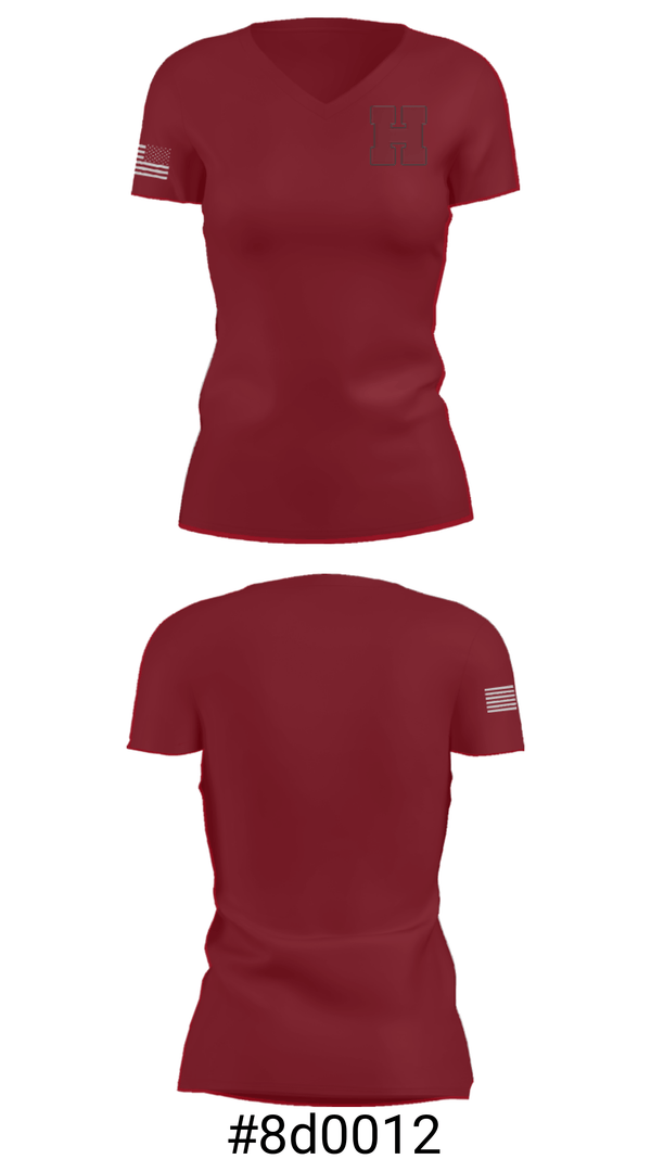 Women's Short Sleeve Vneck Shirt, Havana Junior High School, Spirit Store, Teamtime, Team time, sublimation, custom sports apparel, team uniforms, spirit wear, spiritwear, sports uniforms, custom shirts, team store, custom team store, fundraiser sports, apparel fundraiser
