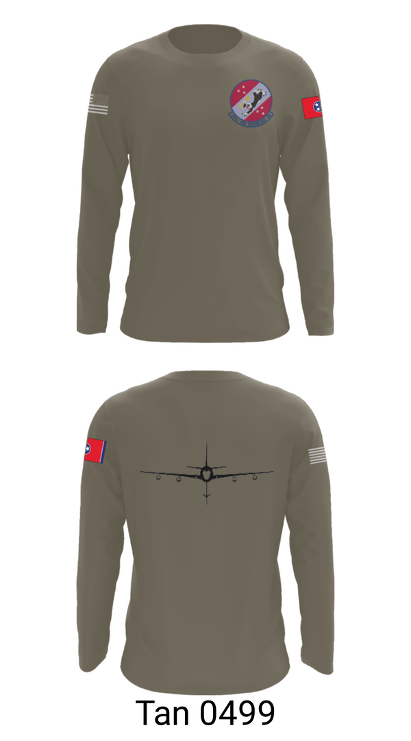 Long Sleeve Performance Shirt, 151st Air Refueling Squadron, Air Force, Teamtime, Team time, sublimation, custom sports apparel, team uniforms, spirit wear, spiritwear, sports uniforms, custom shirts, team store, custom team store, fundraiser sports, apparel fundraiser