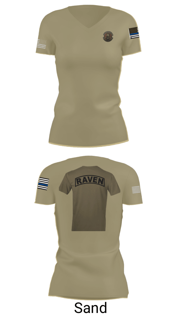 Women's Short Sleeve Vneck Shirt, , Air Force, Teamtime, Team time, sublimation, custom sports apparel, team uniforms, spirit wear, spiritwear, sports uniforms, custom shirts, team store, custom team store, fundraiser sports, apparel fundraiser
