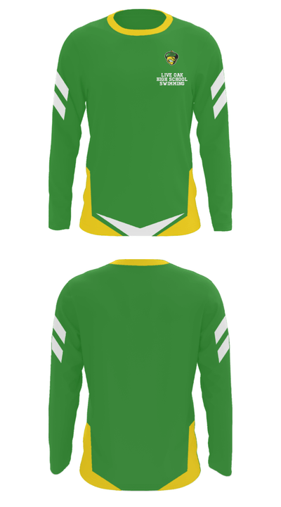 Live Oak High School Swimming 98269774 Long Sleeve Performance Shirt - 33