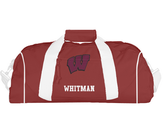 Duffle Bag, Whitman, Men's Volleyball, Teamtime, Team time, sublimation, custom sports apparel, team uniforms, spirit wear, spiritwear, sports uniforms, custom shirts, team store, custom team store, fundraiser sports, apparel fundraiser