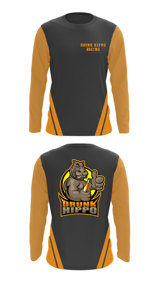Long Sleeve Performance Shirt, Drunk Hippo Racing, , Teamtime, Team time, sublimation, custom sports apparel, team uniforms, spirit wear, spiritwear, sports uniforms, custom shirts, team store, custom team store, fundraiser sports, apparel fundraiser