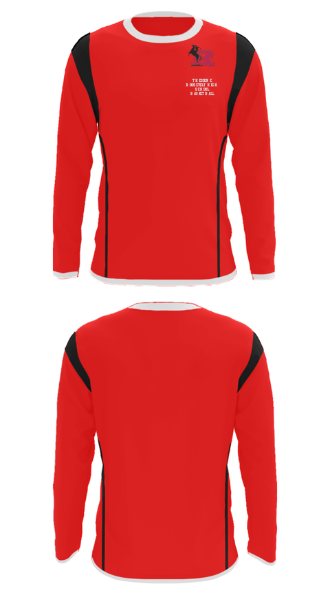 Long Sleeve Performance Shirt, Theodore Roosevelt High School Basketball, Men's Basketball, Teamtime, Team time, sublimation, custom sports apparel, team uniforms, spirit wear, spiritwear, sports uniforms, custom shirts, team store, custom team store, fundraiser sports, apparel fundraiser