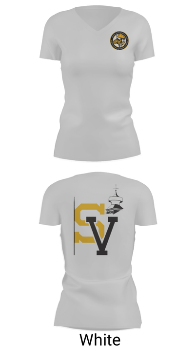 Smith Vocational and Agricultural High School Basketball 39155815 Women's Short Sleeve V-neck Shirt - 7