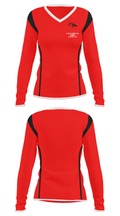 Glow Basketball Academy Basketball 79866330 Women's Long Sleeve V-neck Shirt - 35