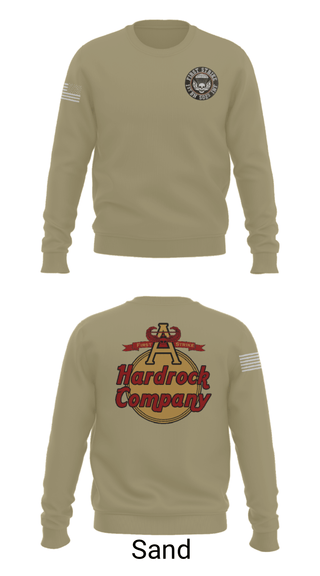 Crew Neck Sweatshirt, Hardrock Company, Army, Teamtime, Team time, sublimation, custom sports apparel, team uniforms, spirit wear, spiritwear, sports uniforms, custom shirts, team store, custom team store, fundraiser sports, apparel fundraiser