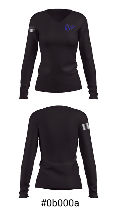 Montgomery City Elementary School 52658287 Women's Long Sleeve V-neck Shirt - 20