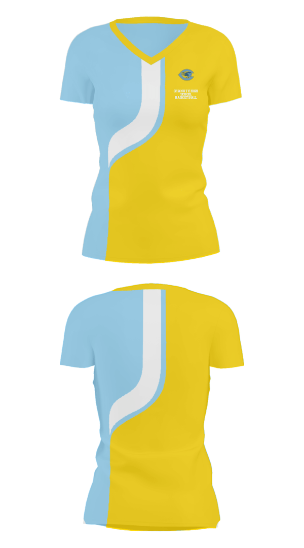 Women's Short Sleeve Vneck Shirt, Chanute High School Basketball, Women's Basketball, Teamtime, Team time, sublimation, custom sports apparel, team uniforms, spirit wear, spiritwear, sports uniforms, custom shirts, team store, custom team store, fundraiser sports, apparel fundraiser