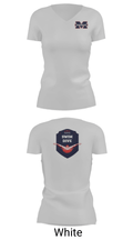 Manvel High School Swimming 12453838 Women's Short Sleeve V-neck Shirt - 7