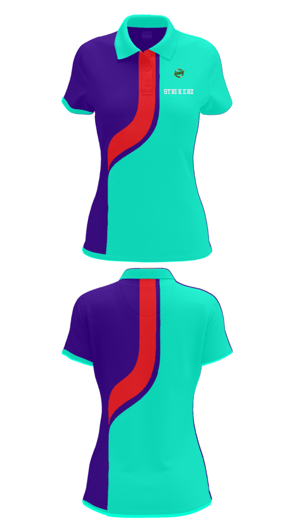 Women's Short Sleeve Performance Polo, STRIKERZ, E-Sports, Teamtime, Team time, sublimation, custom sports apparel, team uniforms, spirit wear, spiritwear, sports uniforms, custom shirts, team store, custom team store, fundraiser sports, apparel fundraiser