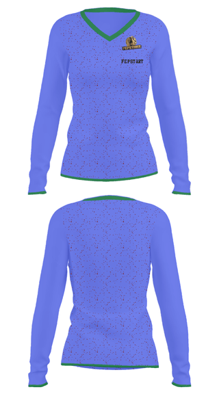 Women's Long Sleeve Vneck Shirt, pepstartpepstart, , Teamtime, Team time, sublimation, custom sports apparel, team uniforms, spirit wear, spiritwear, sports uniforms, custom shirts, team store, custom team store, fundraiser sports, apparel fundraiser