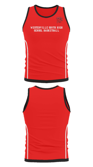 Tank Top, Westerville South High School Basketball, Men's Basketball, Teamtime, Team time, sublimation, custom sports apparel, team uniforms, spirit wear, spiritwear, sports uniforms, custom shirts, team store, custom team store, fundraiser sports, apparel fundraiser