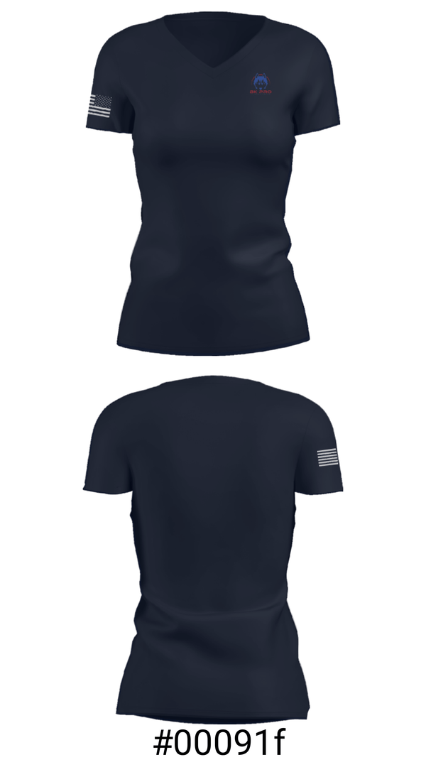 Women's Short Sleeve Vneck Shirt, BK Pro TV Mounting LLC, , Teamtime, Team time, sublimation, custom sports apparel, team uniforms, spirit wear, spiritwear, sports uniforms, custom shirts, team store, custom team store, fundraiser sports, apparel fundraiser