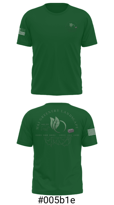 M&J GREENERY LANDSCAPE 54275960 Short Sleeve Performance Shirt - 19