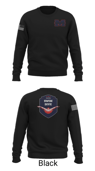 Crew Neck Sweatshirt, Manvel High School Swimming, Swimming, Teamtime, Team time, sublimation, custom sports apparel, team uniforms, spirit wear, spiritwear, sports uniforms, custom shirts, team store, custom team store, fundraiser sports, apparel fundraiser