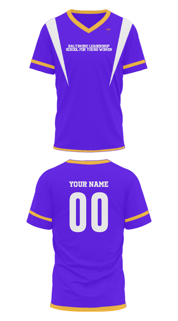 Mens Soccer Jersey, Baltimore Leadership School For Young Women, Spirit Store, Teamtime, Team time, sublimation, custom sports apparel, team uniforms, spirit wear, spiritwear, sports uniforms, custom shirts, team store, custom team store, fundraiser sports, apparel fundraiser