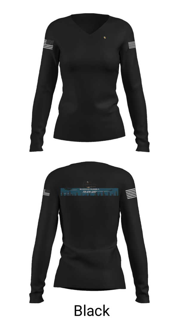 Women's Long Sleeve Vneck Shirt, The Watering Hole at FFHQ, , Teamtime, Team time, sublimation, custom sports apparel, team uniforms, spirit wear, spiritwear, sports uniforms, custom shirts, team store, custom team store, fundraiser sports, apparel fundraiser