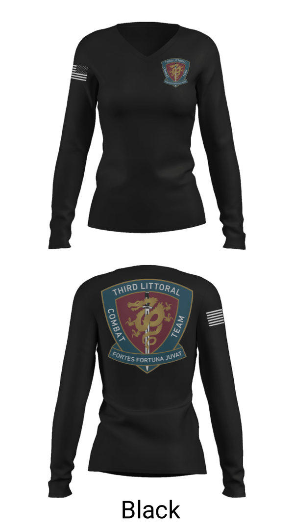 Women's Long Sleeve Vneck Shirt, , Marines, Teamtime, Team time, sublimation, custom sports apparel, team uniforms, spirit wear, spiritwear, sports uniforms, custom shirts, team store, custom team store, fundraiser sports, apparel fundraiser