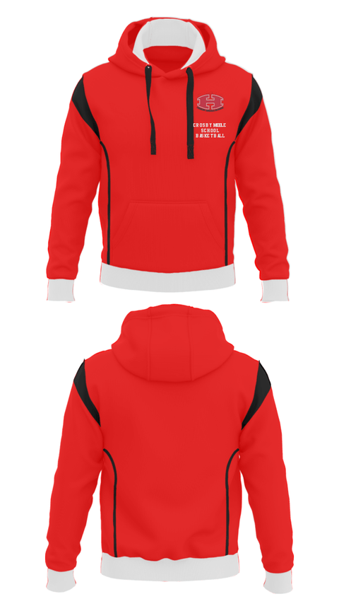 Hoodie, Crosby Middle School Basketball, Women's Basketball, Teamtime, Team time, sublimation, custom sports apparel, team uniforms, spirit wear, spiritwear, sports uniforms, custom shirts, team store, custom team store, fundraiser sports, apparel fundraiser