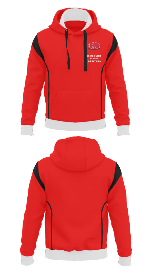 Hoodie, Crosby Middle School Basketball, Women's Basketball, Teamtime, Team time, sublimation, custom sports apparel, team uniforms, spirit wear, spiritwear, sports uniforms, custom shirts, team store, custom team store, fundraiser sports, apparel fundraiser