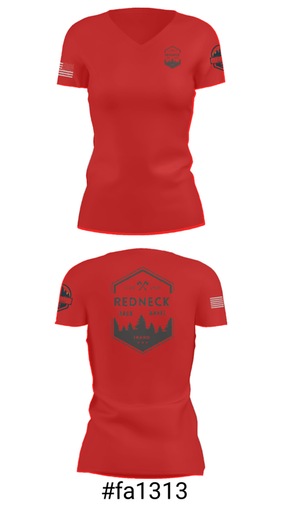 REDNECKS 52508917 Women's Short Sleeve V-neck Shirt - 4
