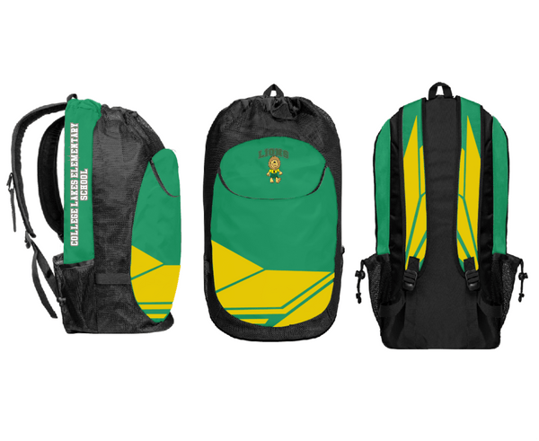 Gear Bag, College Lakes Elementary School, Spirit Store, Teamtime, Team time, sublimation, custom sports apparel, team uniforms, spirit wear, spiritwear, sports uniforms, custom shirts, team store, custom team store, fundraiser sports, apparel fundraiser