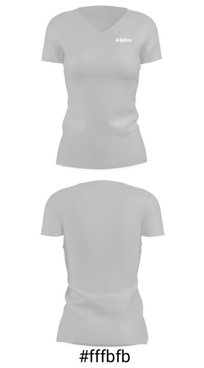 Alpha 41832347 Women's Short Sleeve V-neck Shirt - 4