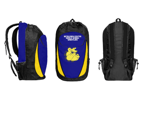 Gear Bag, Bethlehem-Center Middle School Wrestling, Wrestling, Teamtime, Team time, sublimation, custom sports apparel, team uniforms, spirit wear, spiritwear, sports uniforms, custom shirts, team store, custom team store, fundraiser sports, apparel fundraiser
