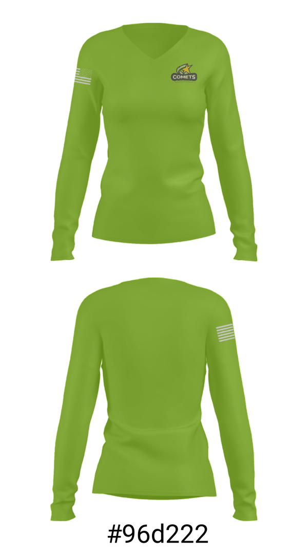 Women's Long Sleeve Vneck Shirt, South City Academy, Spirit Store, Teamtime, Team time, sublimation, custom sports apparel, team uniforms, spirit wear, spiritwear, sports uniforms, custom shirts, team store, custom team store, fundraiser sports, apparel fundraiser