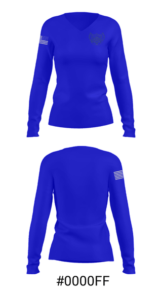 Women's Long Sleeve Vneck Shirt, William H Ohrenberger School, Spirit Store, Teamtime, Team time, sublimation, custom sports apparel, team uniforms, spirit wear, spiritwear, sports uniforms, custom shirts, team store, custom team store, fundraiser sports, apparel fundraiser