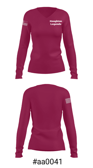 Women's Long Sleeve Vneck Shirt, Haughton Legends, Softball, Teamtime, Team time, sublimation, custom sports apparel, team uniforms, spirit wear, spiritwear, sports uniforms, custom shirts, team store, custom team store, fundraiser sports, apparel fundraiser