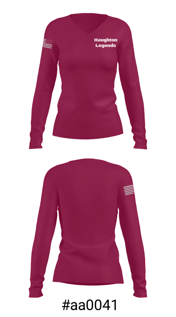 Women's Long Sleeve Vneck Shirt, Haughton Legends, Softball, Teamtime, Team time, sublimation, custom sports apparel, team uniforms, spirit wear, spiritwear, sports uniforms, custom shirts, team store, custom team store, fundraiser sports, apparel fundraiser