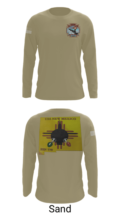 USS New Mexico 56487419 Long Sleeve Performance Shirt - 43