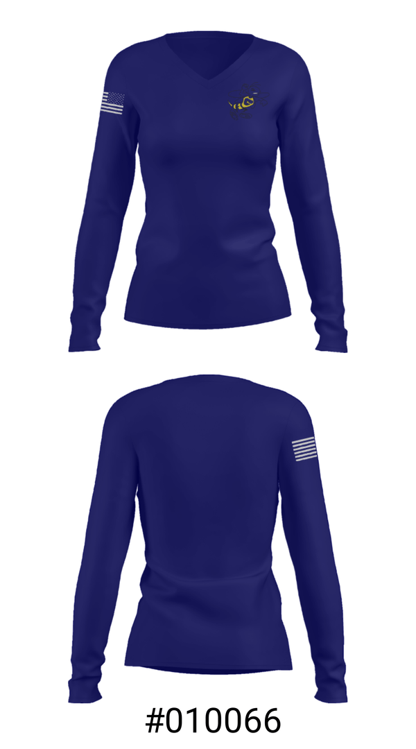 Women's Long Sleeve Vneck Shirt, Craig R-3 High School, Spirit Store, Teamtime, Team time, sublimation, custom sports apparel, team uniforms, spirit wear, spiritwear, sports uniforms, custom shirts, team store, custom team store, fundraiser sports, apparel fundraiser