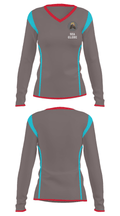 Sea globe 28856857 Women's Long Sleeve V-neck Shirt - 30