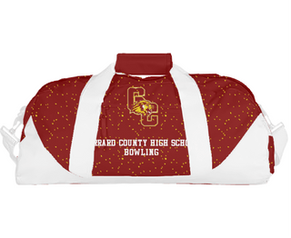 Duffle Bag, Garrard County High School Bowling, Bowling, Teamtime, Team time, sublimation, custom sports apparel, team uniforms, spirit wear, spiritwear, sports uniforms, custom shirts, team store, custom team store, fundraiser sports, apparel fundraiser