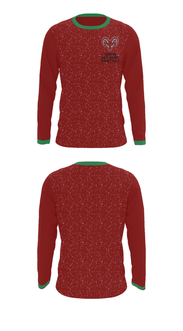 Long Sleeve Performance Shirt, Houston High School Basketball, Women's Basketball, Teamtime, Team time, sublimation, custom sports apparel, team uniforms, spirit wear, spiritwear, sports uniforms, custom shirts, team store, custom team store, fundraiser sports, apparel fundraiser