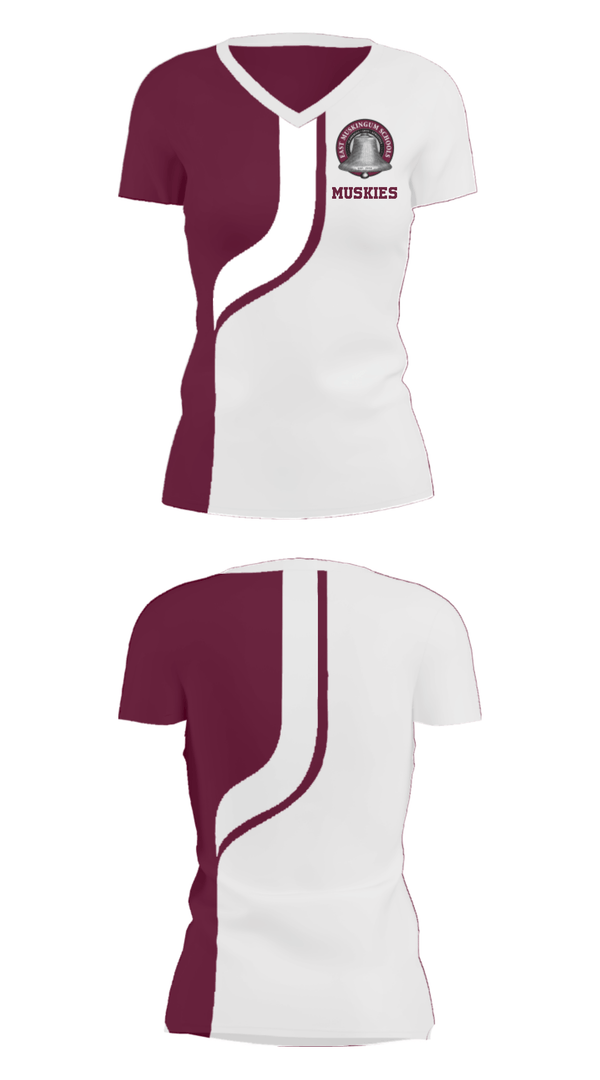 Women's Short Sleeve Vneck Shirt, Perry Elementary School, Spirit Store, Teamtime, Team time, sublimation, custom sports apparel, team uniforms, spirit wear, spiritwear, sports uniforms, custom shirts, team store, custom team store, fundraiser sports, apparel fundraiser