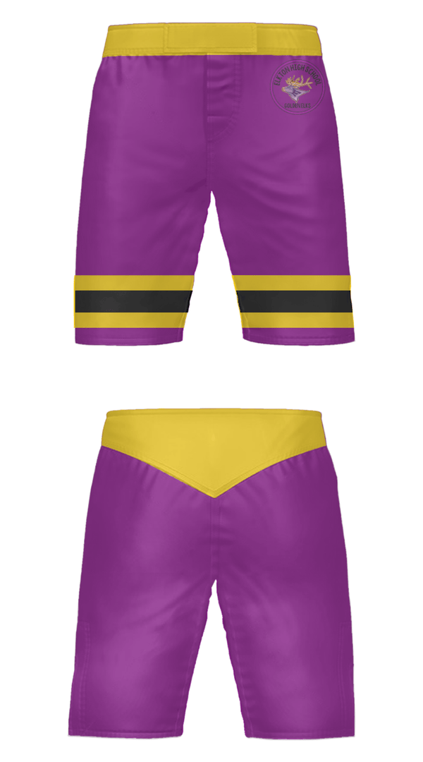 Fight Shorts, Elkton High School Wrestling, Wrestling, Teamtime, Team time, sublimation, custom sports apparel, team uniforms, spirit wear, spiritwear, sports uniforms, custom shirts, team store, custom team store, fundraiser sports, apparel fundraiser