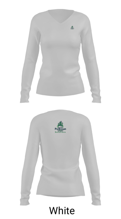 Pa Brown Cleaning 87353339 Women's Long Sleeve V-neck Shirt - 6