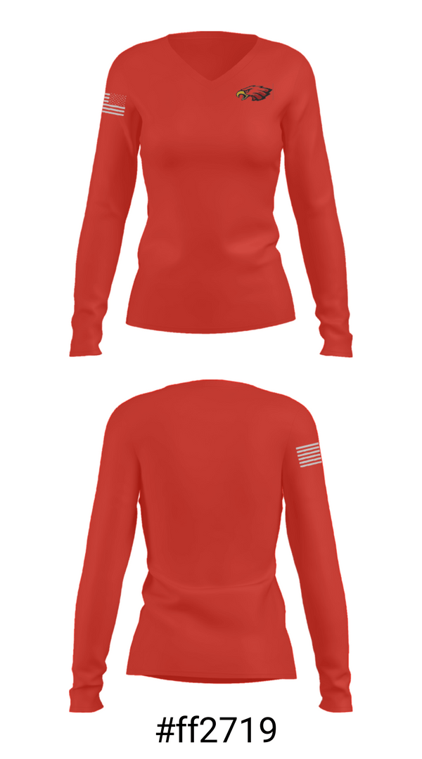 Women's Long Sleeve Vneck Shirt, Southern Boone Wrestling Club, Wrestling, Teamtime, Team time, sublimation, custom sports apparel, team uniforms, spirit wear, spiritwear, sports uniforms, custom shirts, team store, custom team store, fundraiser sports, apparel fundraiser