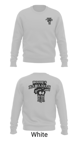 Crew Neck Sweatshirt, Woodys Hawaiian bbq, , Teamtime, Team time, sublimation, custom sports apparel, team uniforms, spirit wear, spiritwear, sports uniforms, custom shirts, team store, custom team store, fundraiser sports, apparel fundraiser